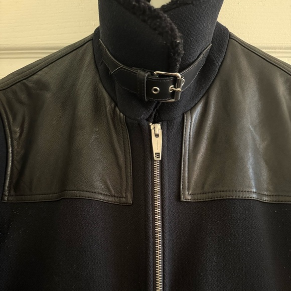 The Kooples Wool Jacket with Shearling Collar - Picture 4 of 11